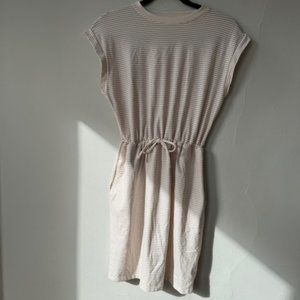 Women’s A New Day Brand White and Rust Striped Dress, Size XS